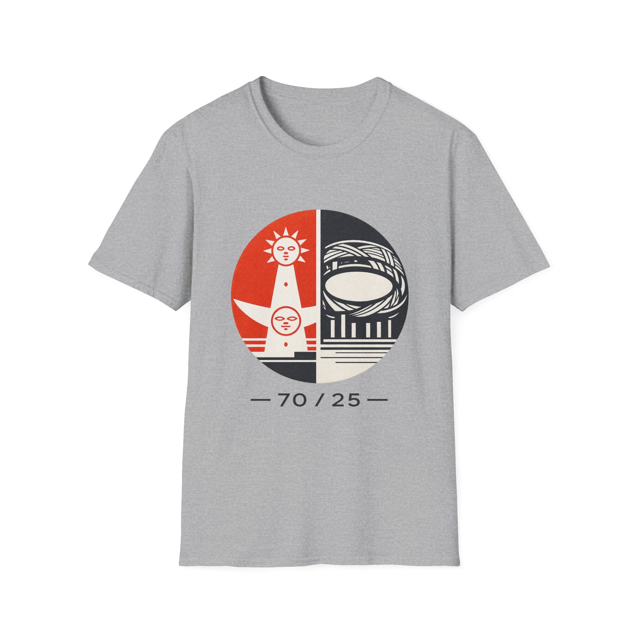 70/25 Osaka Anniversary Graphic T-Shirt — Retro Sun & Arena Design
