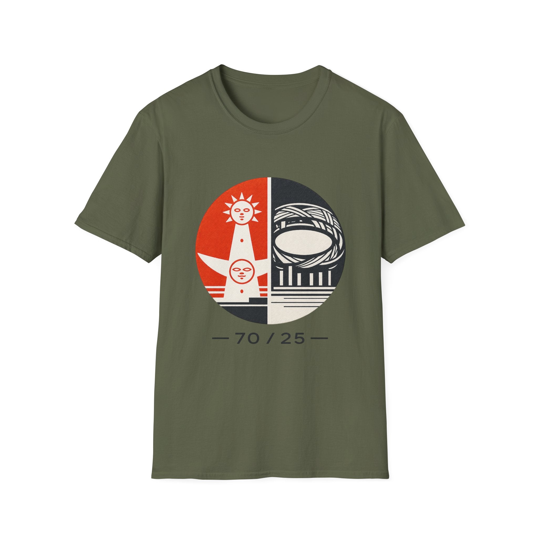 70/25 Osaka Anniversary Graphic T-Shirt — Retro Sun & Arena Design