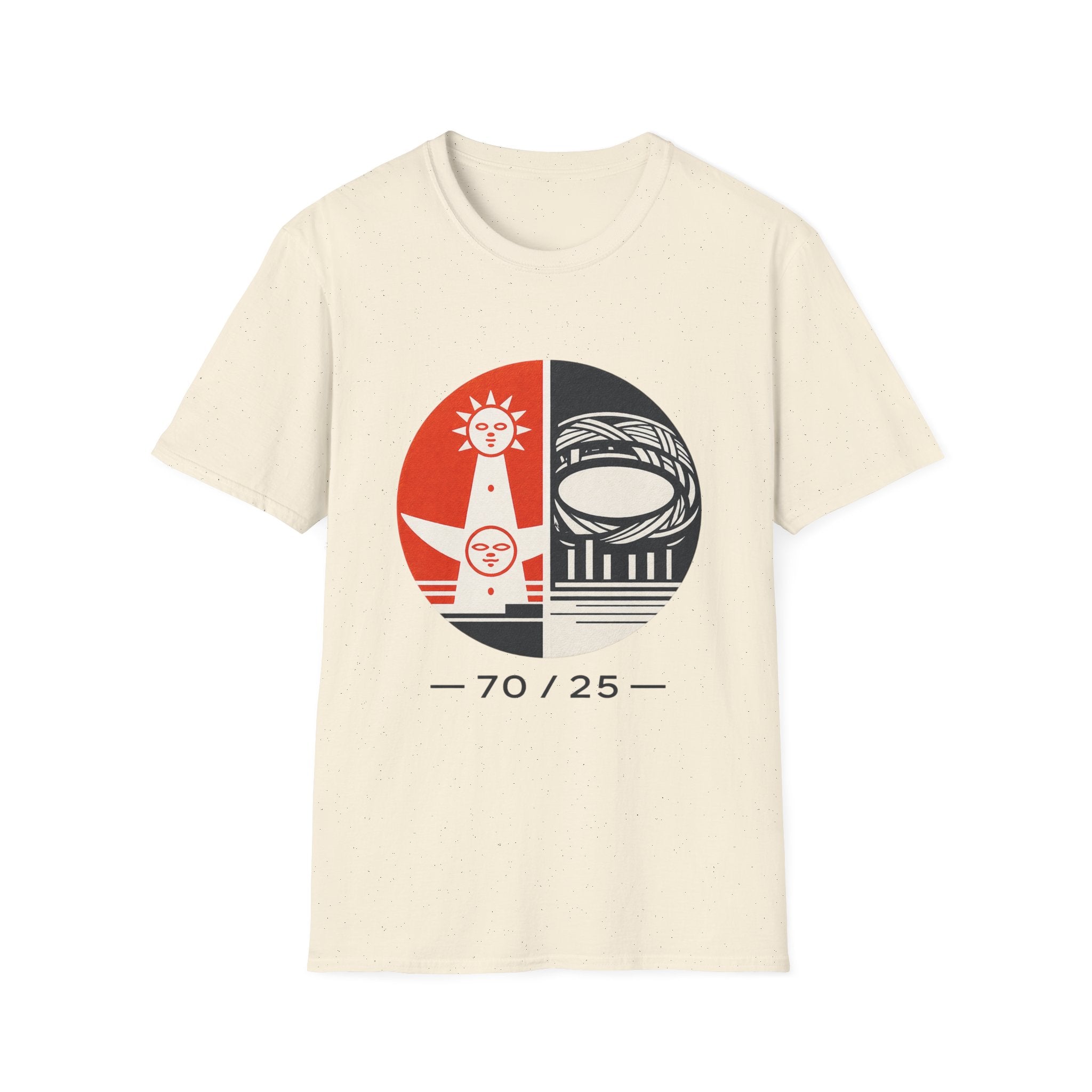 70/25 Osaka Anniversary Graphic T-Shirt — Retro Sun & Arena Design