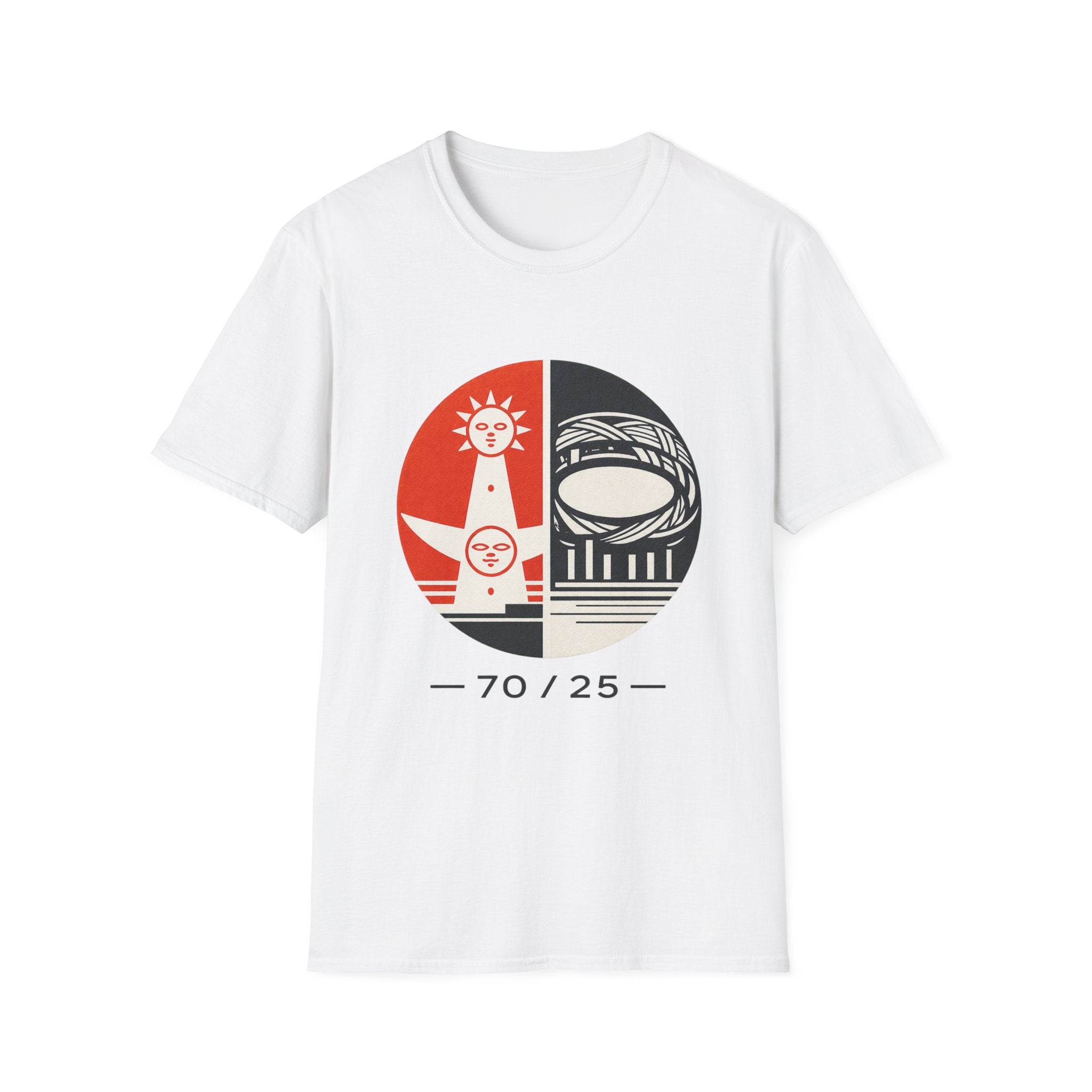 70/25 Osaka Anniversary Graphic T-Shirt — Retro Sun & Arena Design